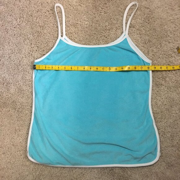 NWT Joe Fresh Terrycloth Retro Mineral Blue Tank Top - Picture 10 of 12